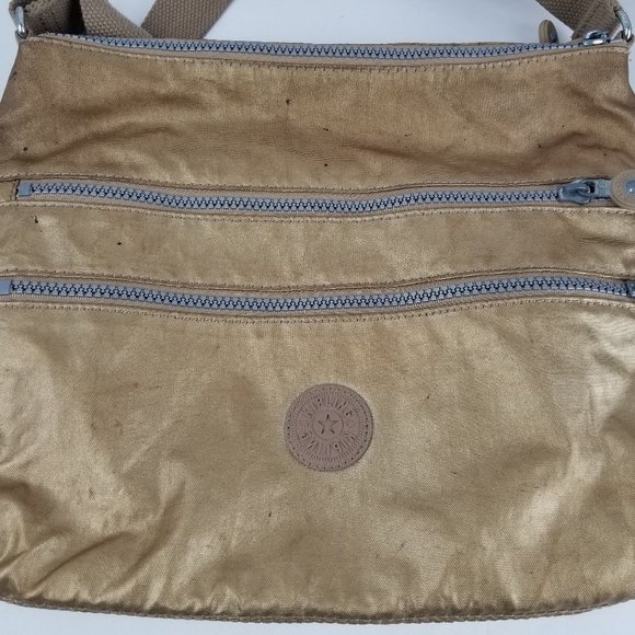 Kipling Alvar Cross Body Bag Gold Strap Purse - Picture 2 of 14